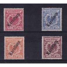 ALEMANIA COLONIAS KAROLINIEN Yv 3 al 6 ESTAMPILLAS NUEVAS MINT MUY RARAS 200 EUROS + MINT